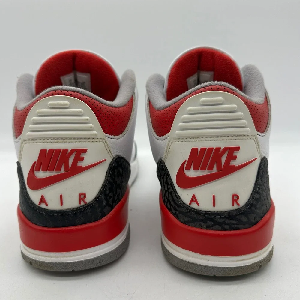 Nike Air Jordan DN3707-160 Mens Size 11 Retro 3 Fire Red Elephant Print Sneakers